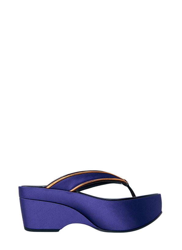 Photo: Dries Van Noten Satin Platform Thong Sandals