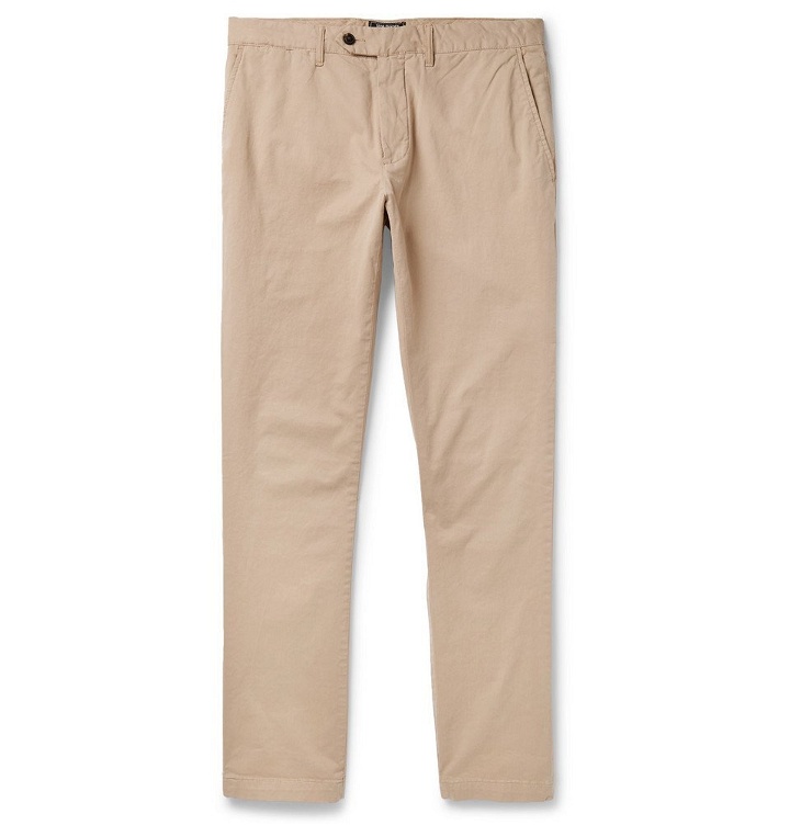 Photo: Todd Snyder - Class Slim-Fit Stretch-Cotton Twill Chinos - Neutral