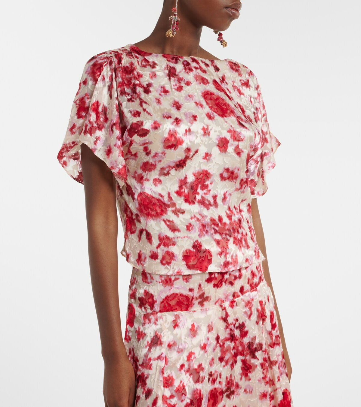 Isabel Marant Hervane floral jacquard top