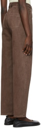AMOMENTO SSENSE Exclusive Brown Curved Outseam Jeans