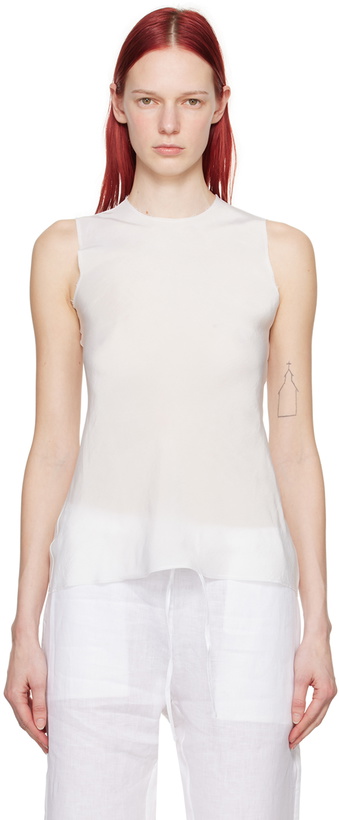 Photo: Gabriela Coll Garments White No.256 Tank Top