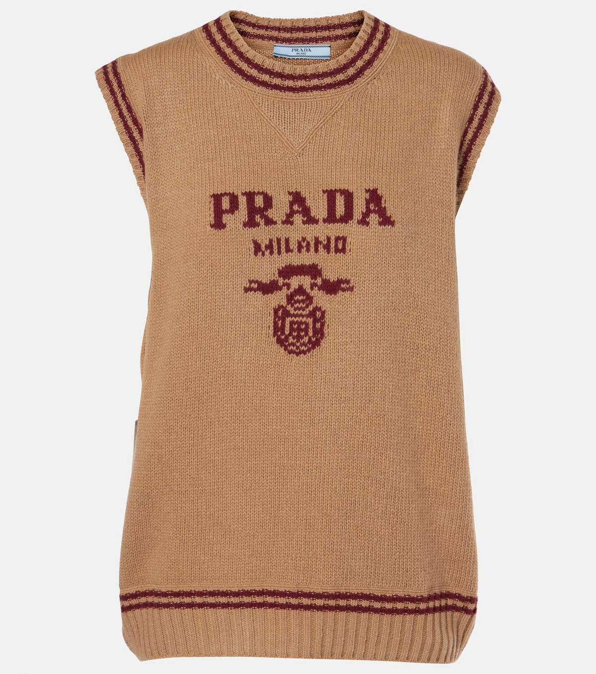 Prada Logo wool and cashmere sweater vest