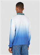 Expression Long-Sleeved Polo Shirt in Blue