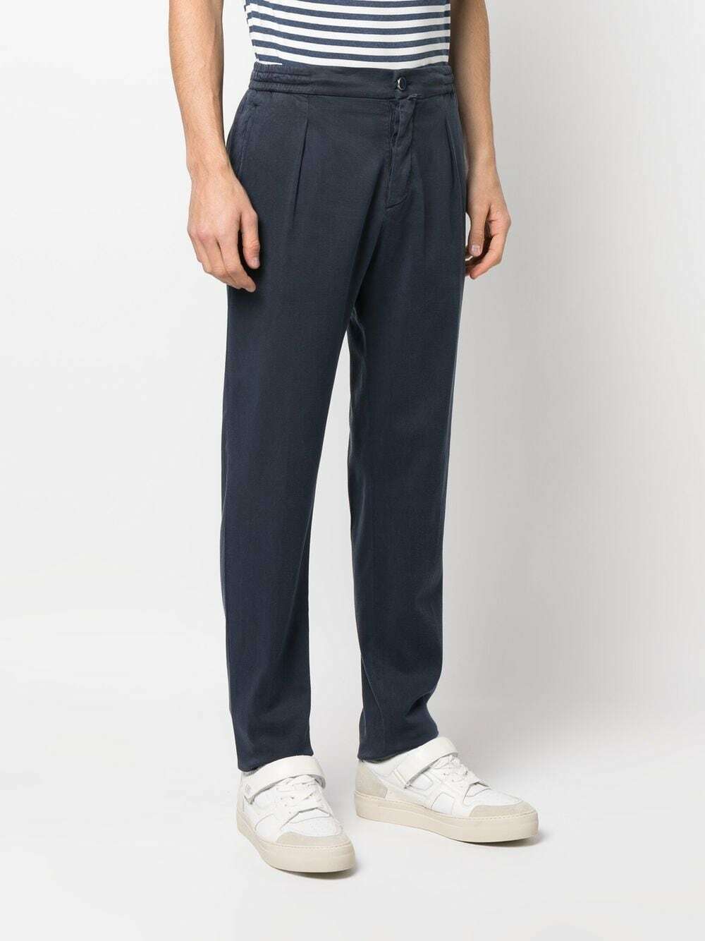 KITON - Linen Drawstring Trousers Kiton