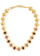 Joanna Laura Constantine Wave Crystal-embellished 18kt Gold-plated Choker - One Size