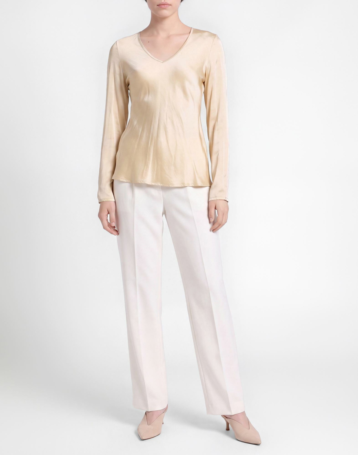 Manila Grace Womens Top Ivory