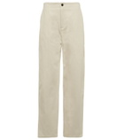 Deveaux New York - Opal high-rise straight cotton pants