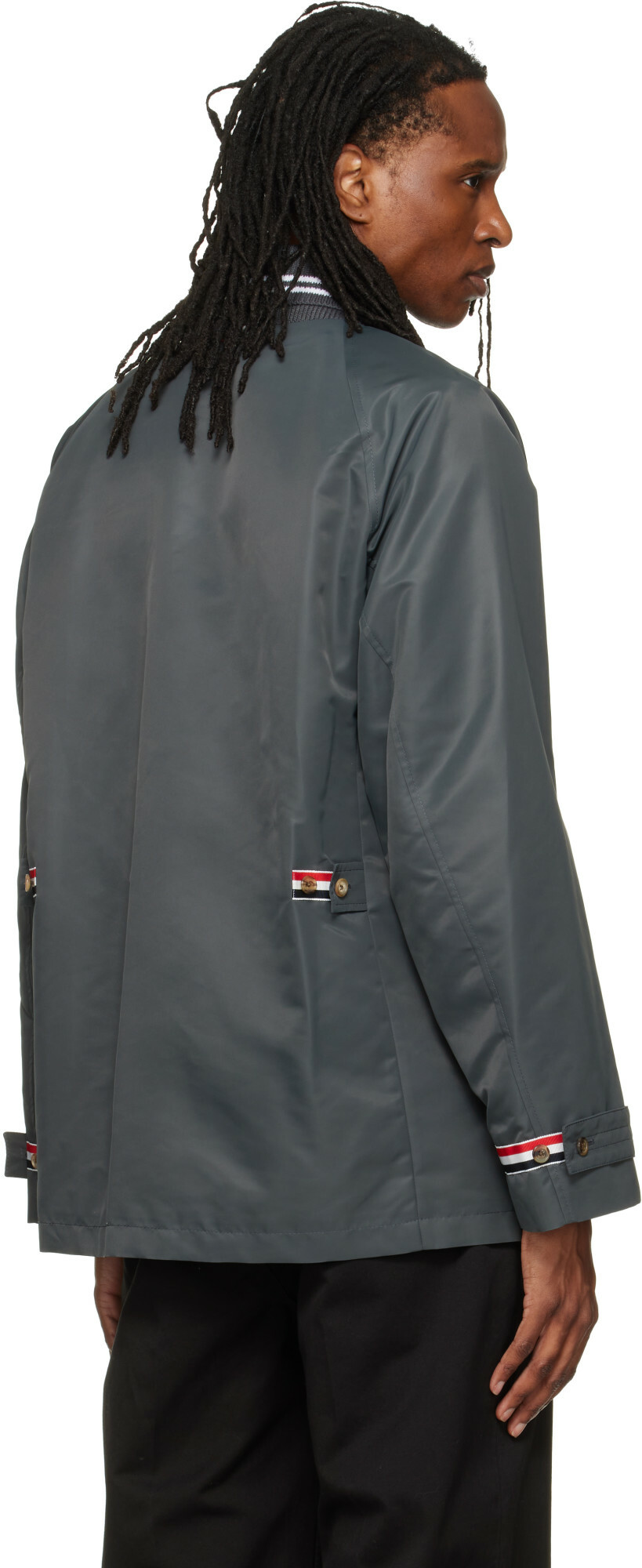 Thom Browne Gray Tech Twill Field Jacket