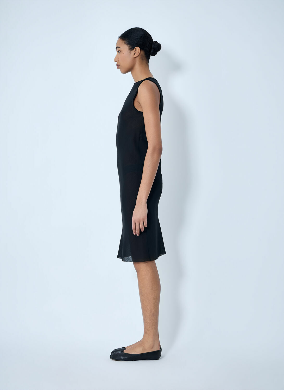 RIER Sleeveless Mesh Midi Dress
