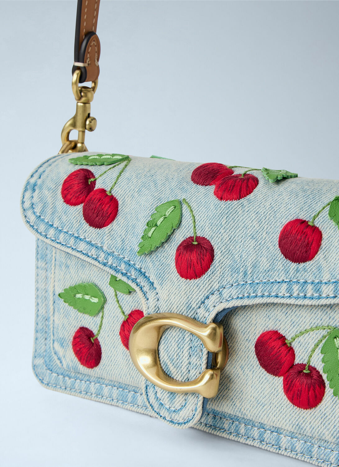 Coach Tabby Shoulder Bag 20 With Cherry Embroidery