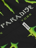 PARADISE - Camp-Collar Logo-Print Woven Shirt - Black