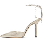 Jimmy Choo Gold Saeda 100 Heels
