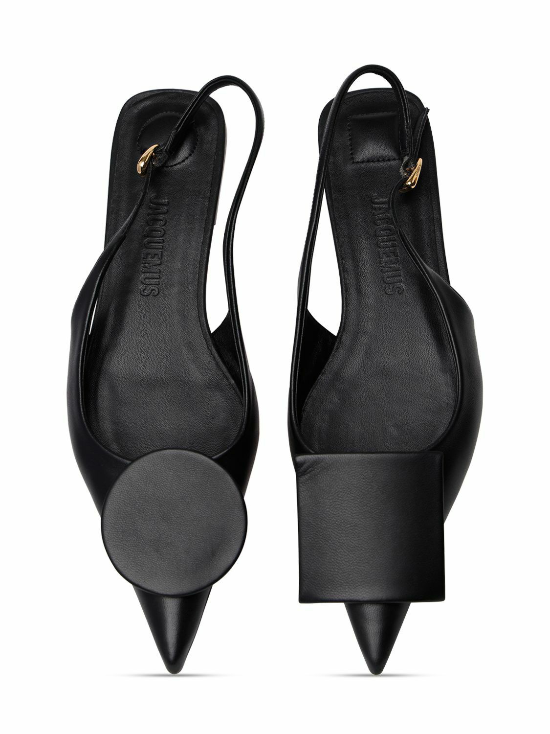 10mm Pralu P Leather Flat Sandals