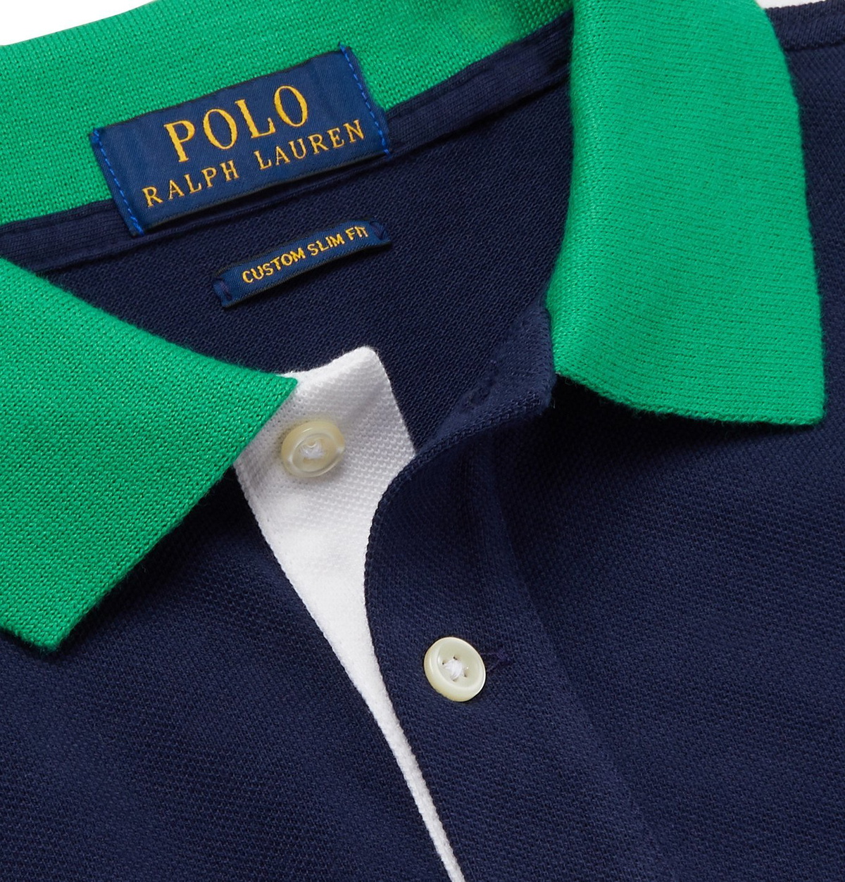 Polo Ralph Lauren Colourblock Cotton-Piqué Polo Shirt