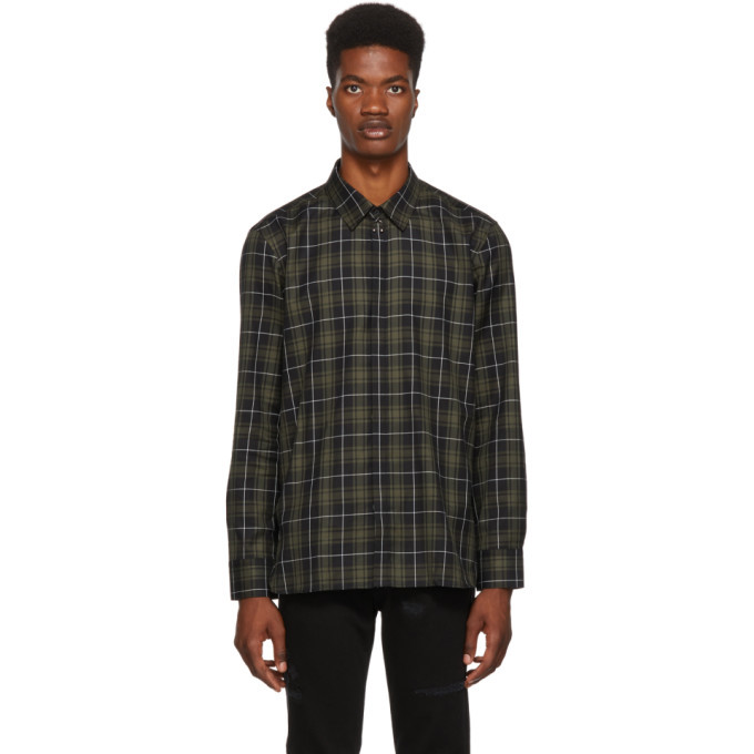 Photo: Neil Barrett Black and Khaki Plaid Military Shirt