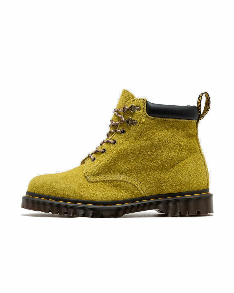 Photo: Dr.Martens 939 Moss Green Long Napped Suede Mb Yellow - Mens - Boots