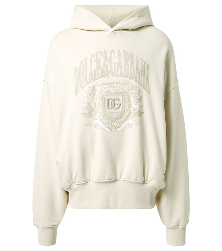 Photo: Dolce&Gabbana Embroidered cotton jersey hoodie