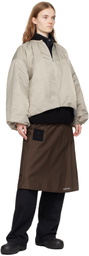 ROA Brown Tilak Edition Paclite Midi Skirt