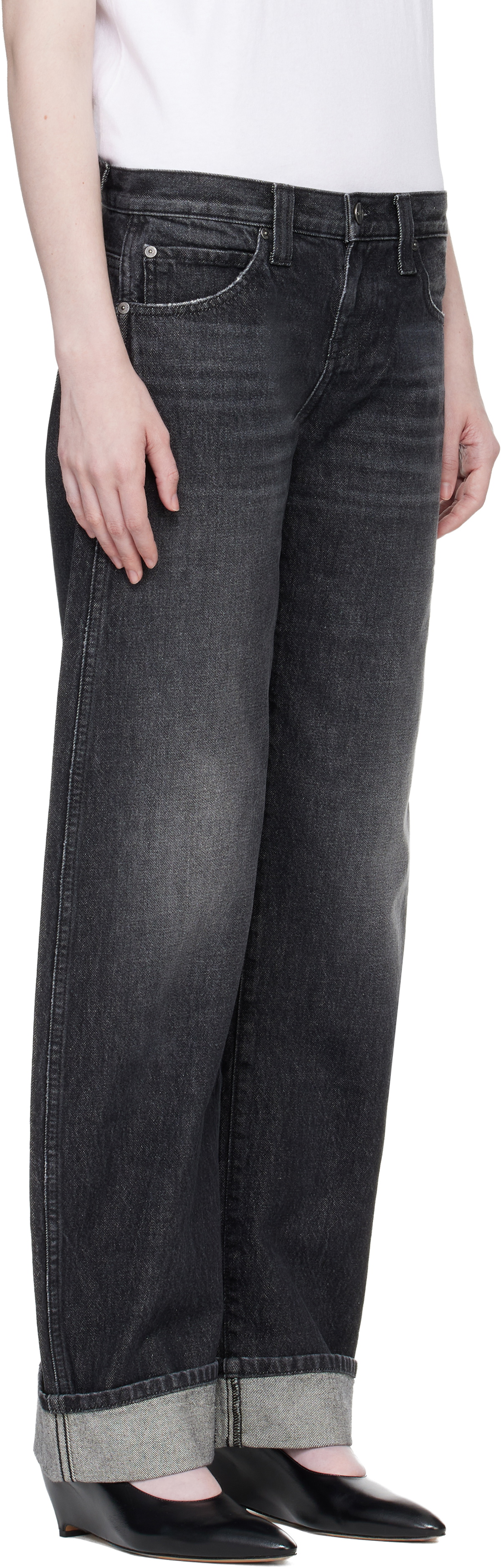 KHAITE Black Karo Jeans