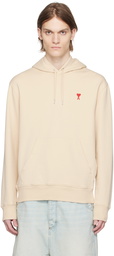 AMI Paris Beige Ami De Cœur Hoodie