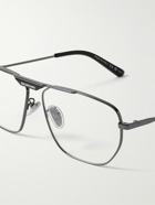 Balenciaga - Tag 2.0 Aviator-Style Silver-Tone Optical Glasses