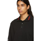 Vier Black Logo Long Sleeve Polo