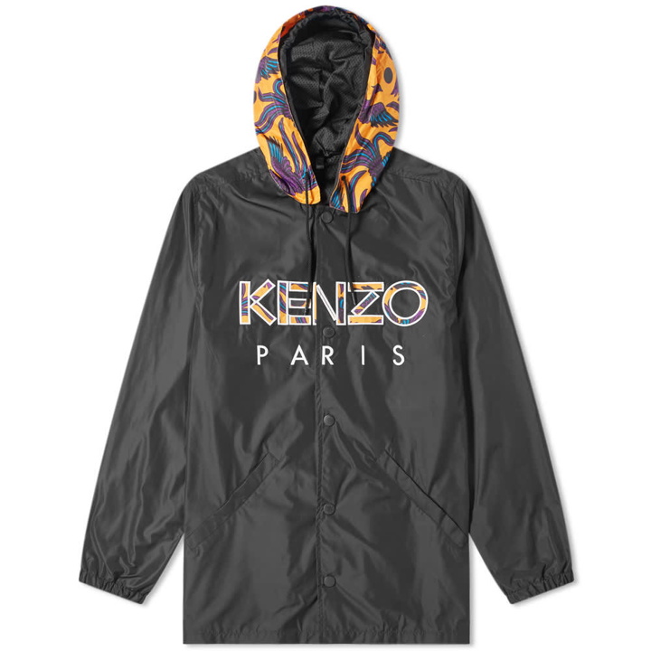 Photo: Kenzo Paris Logo Hooded Coach Jacket Black