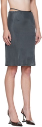 Atlein Gray Belted Miniskirt