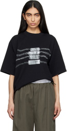 Alexander Wang Black Oversized Graphic T-shirt