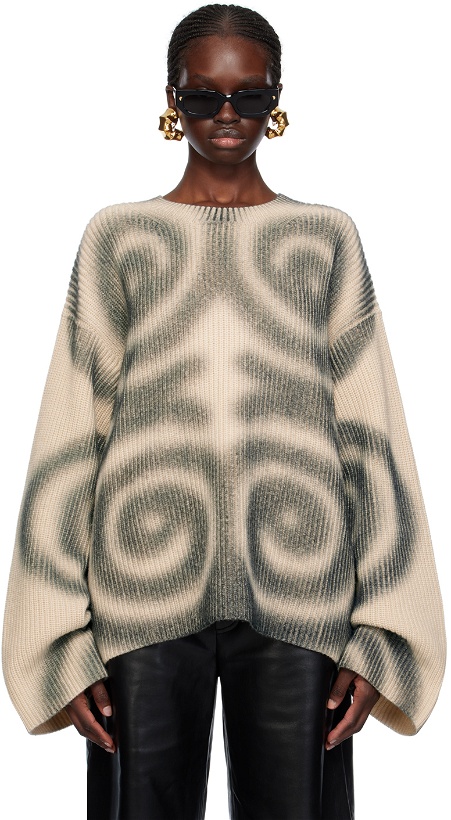 Photo: Nanushka Beige & Gray Maura Sweater
