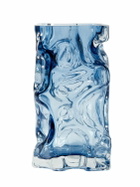POLSPOTTEN Dark Blue Ice Glass Vase