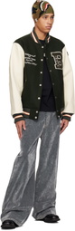 BAPE Green Bape Varsity Bomber Jacket