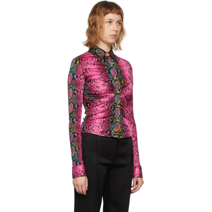 pink snake print shirt