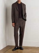 Officine Générale - Hugo Straight-Leg Belted Wool Suit Trousers - Brown