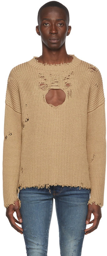 Photo: Dsquared2 Taupe Cotton Sweater