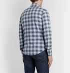 TOM FORD - Slim-Fit Checked Cotton Western Shirt - Blue