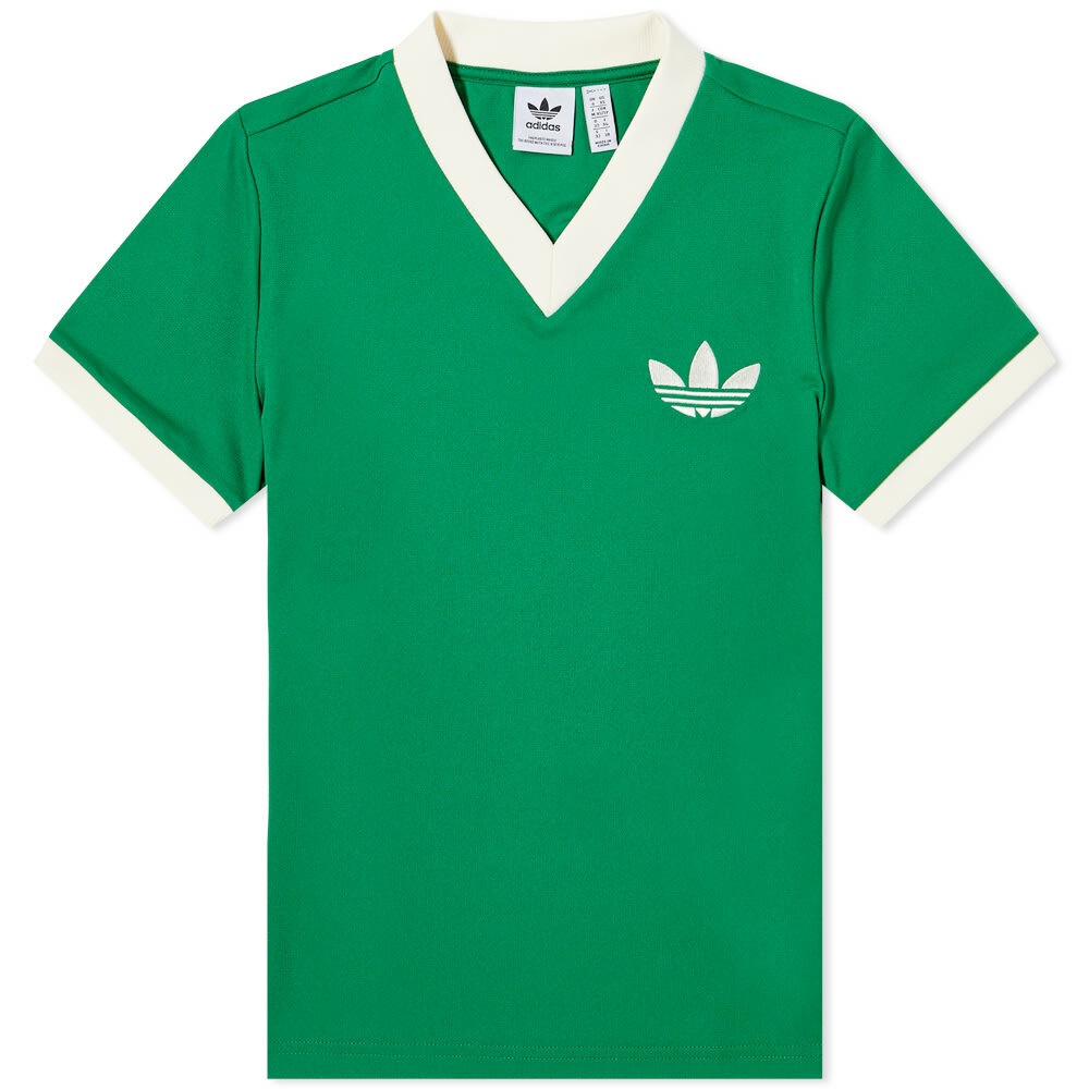 Adidas Women's Adicolor 70s V-Neck T-Shirt in Green adidas
