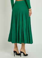 Simkhai Margoux Ribbed Stretch-knit Midi Skirt Green