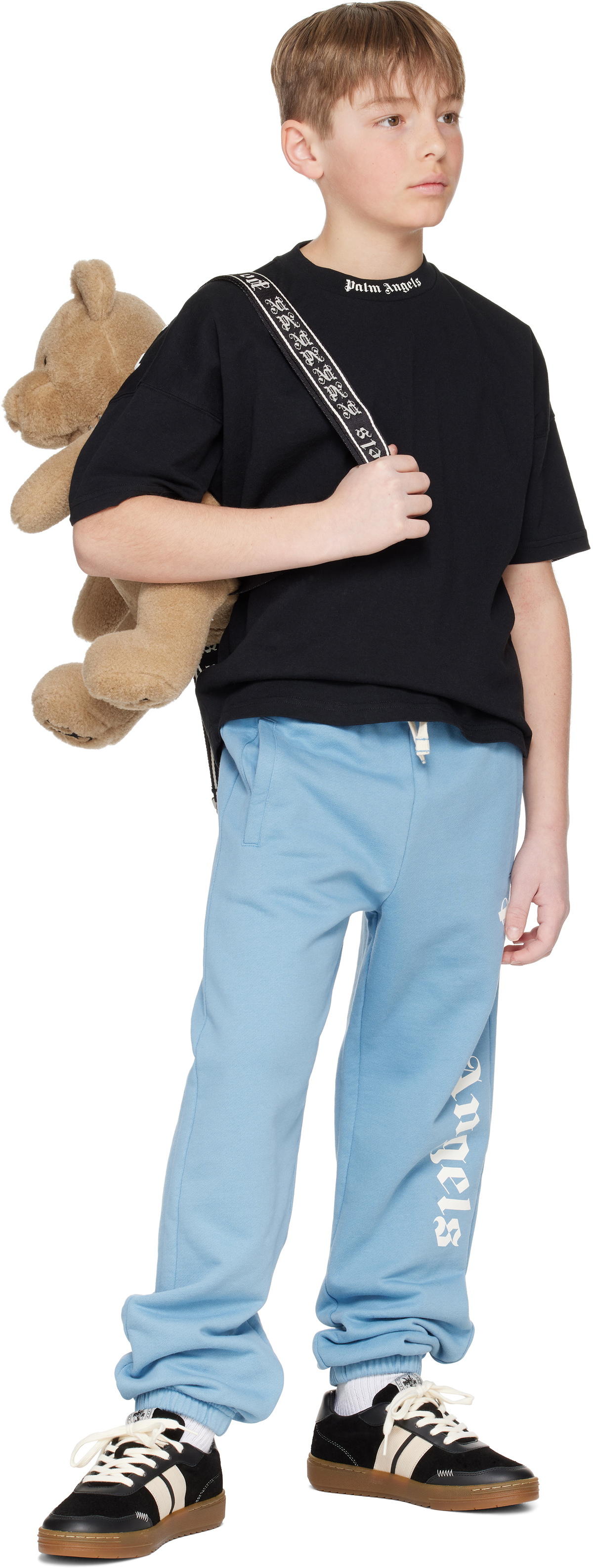 Palm Angels Kids Blue Classic Overlogo Sweatpants