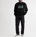 Ader Error - Oversized Logo-Print Cotton-Blend Jersey Sweatshirt - Black