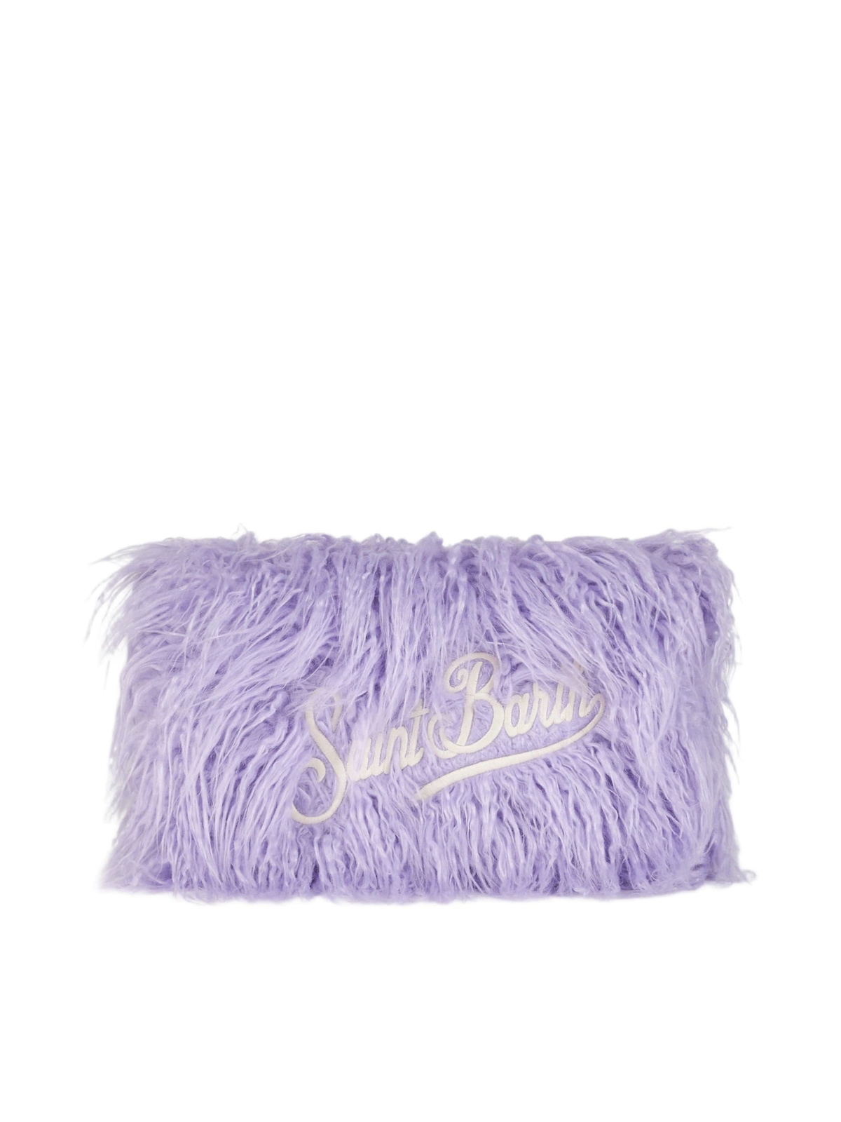 MC2 Saint Barth Lilac Furry Mildred Pochette With Saint Barth Embroidery