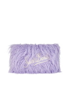MC2 Saint Barth Lilac Furry Mildred Pochette With Saint Barth Embroidery