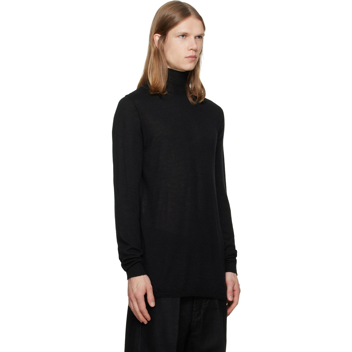 Rick Owens Black Tower Level Turtleneck