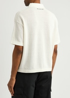 Mki Miyuki Zoku Open-knit Cotton Polo Shirt Off White