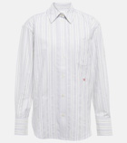 Victoria Beckham - Cotton poplin oversized striped shirt