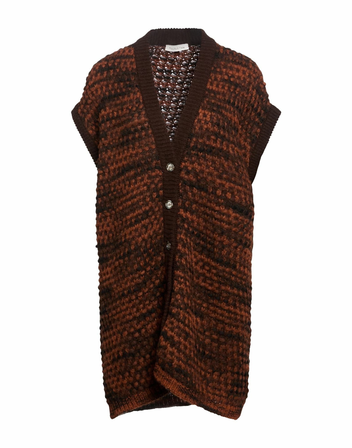 Manila Grace Womens Cardigan in Brown