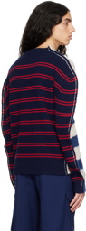 Marni White & Navy Striped Sweater