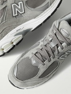 New Balance - 2002R Leather-Trimmed Suede and Mesh Sneakers - Gray