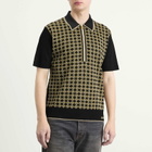 AMIRI Men's Ma Quad Zip Polo in Black
