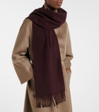 Max Mara Fringed wool scarf